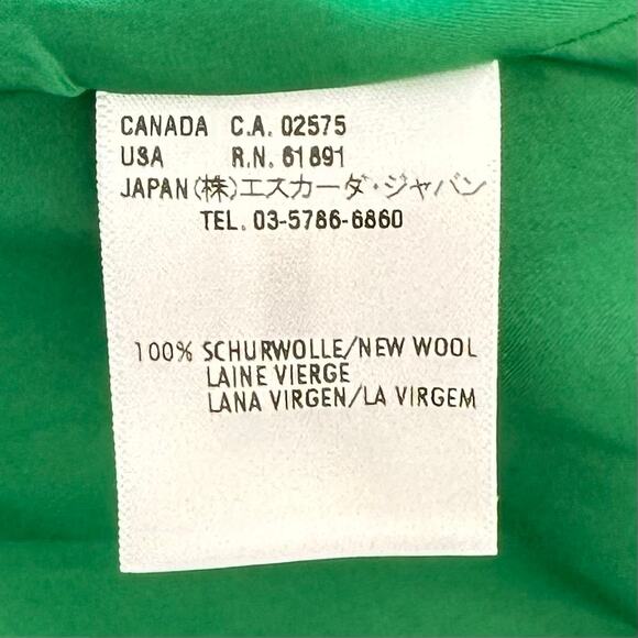 Escada Green 2-Piece Skirt Suit Blazer Wool Blend Green | Size 38 & 40 (US 8-10) - Picture 12 of 16